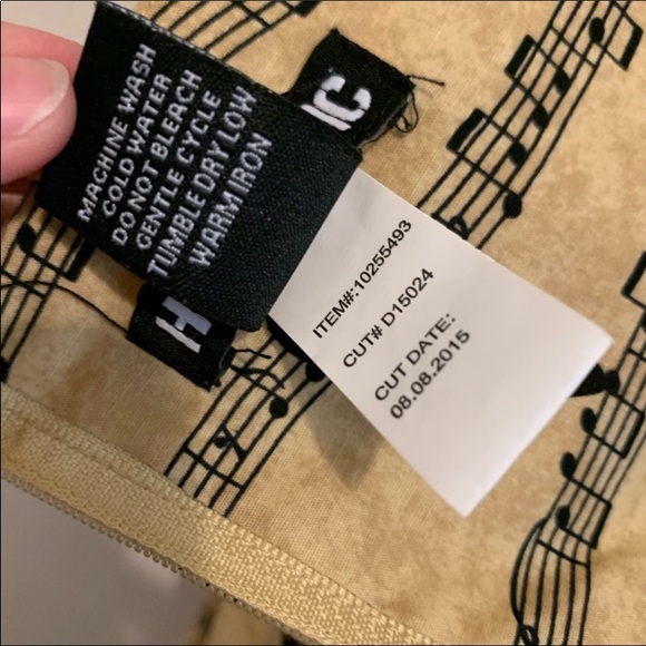 HOT TOPIC Music Note Rockabilly Pin-Up Style Corset Sleeveless Halter Dress - Picture 12 of 16